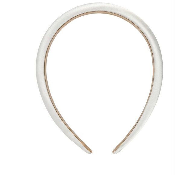 SHASHI Satin Headband in Blanche New Womens Hair Tie Head Wrap - Picture 2 of 8